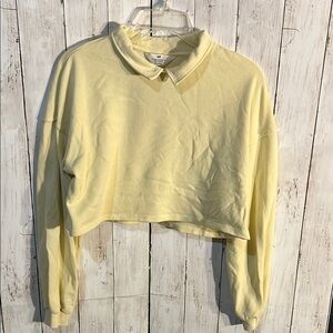 Yellow Cropped Women's Top